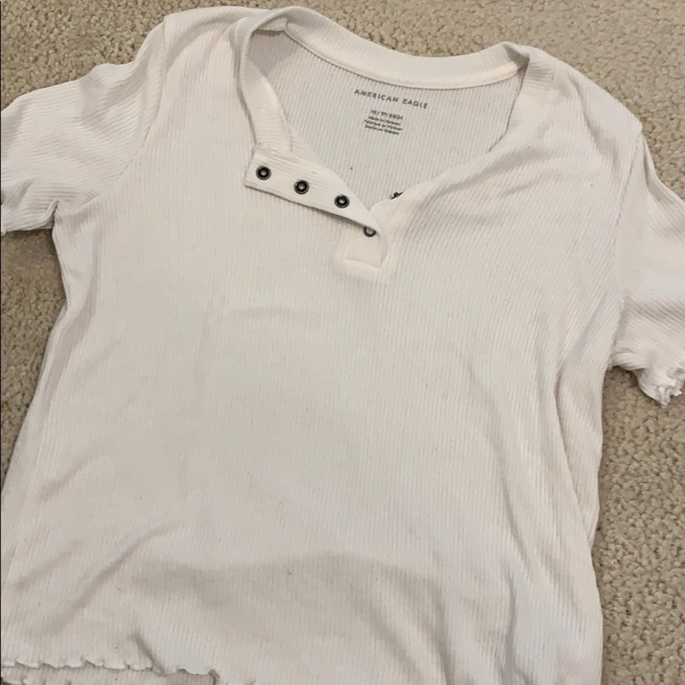 American Eagle button up t-shirt.